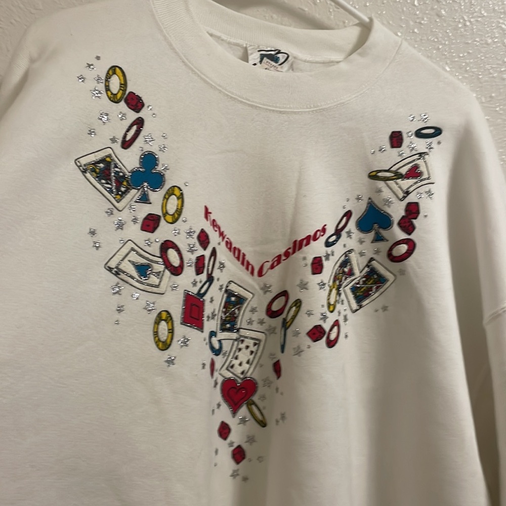 Vintage Retro Casino Grandma Sweater Kewadin Casinos